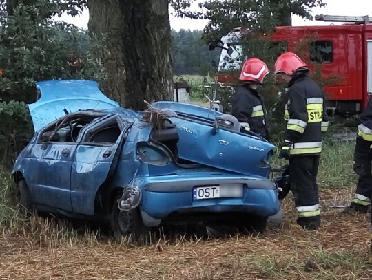 Wypadek daweeo matiza w Cisowej (Kędzierzyn-Koźle)