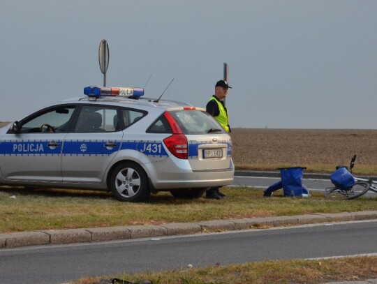 Wypadek rowerzysty w Reńskiej Wsi