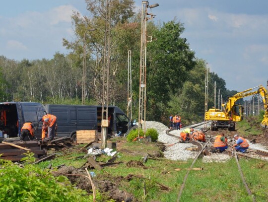 modernizacja torów kolejowych w Bierawie