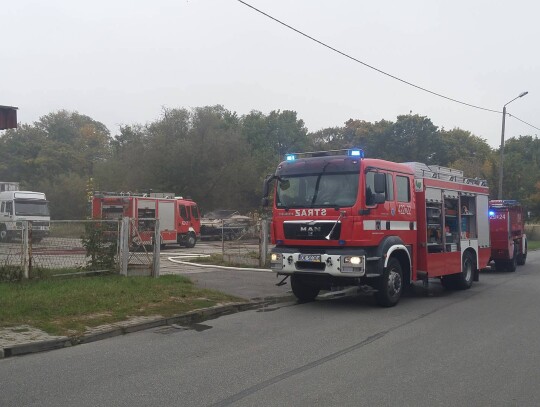 pożar łodzi w Koźlu Porcie