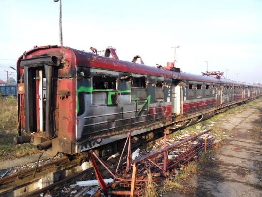 Spalone składy osobowe na stacji Kędzierzyn-Koźle