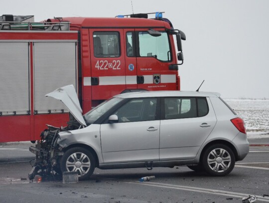 Wypadek w Reńskiej Wsi 24.01.2017