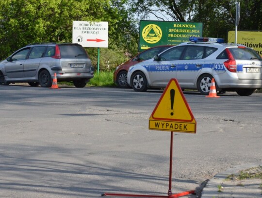 Zderzenie dwóch samochodów na ulicy Gliwickiej w Kędzierzynie-Koźlu