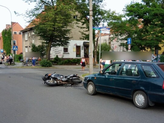 Wypadek motocyklisty i rowerzystki w Kędzierzynie-Koźlu