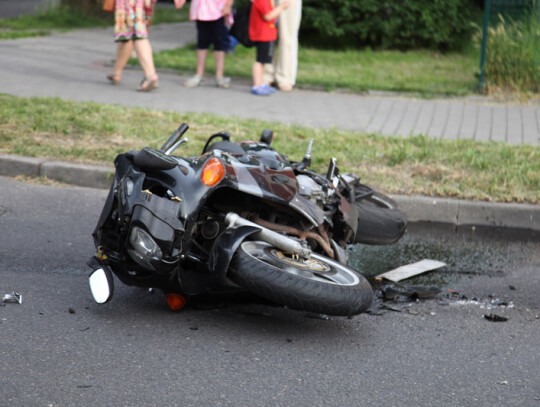 rowerzysta motocyklista wypadek policja (2)