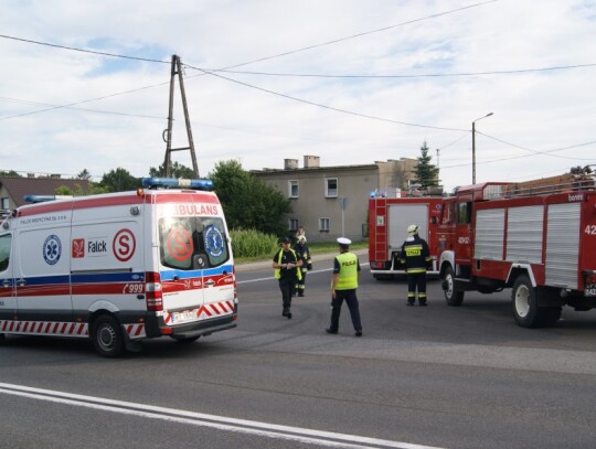 Zderzenie choppera z osobówką