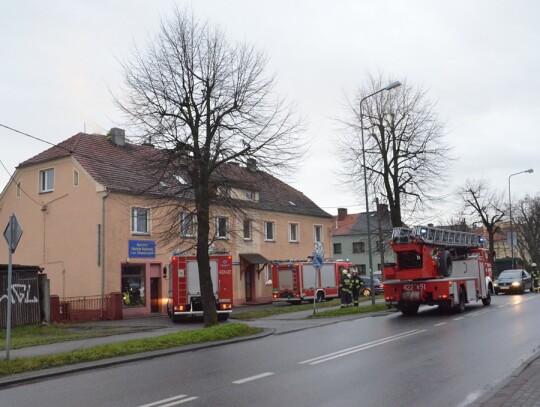 Pożar sadzy w kominie, ul. Chrobrego