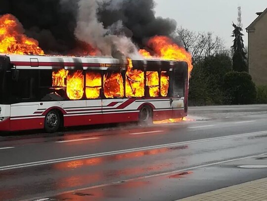 pozar autobusu kozielska kedzierzyn 3