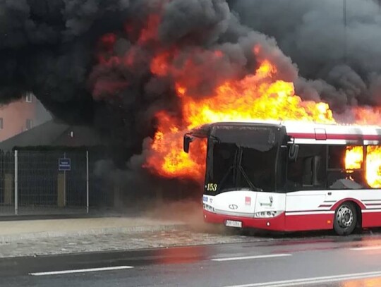 pozar autobusu kozielska kedzierzyn 4