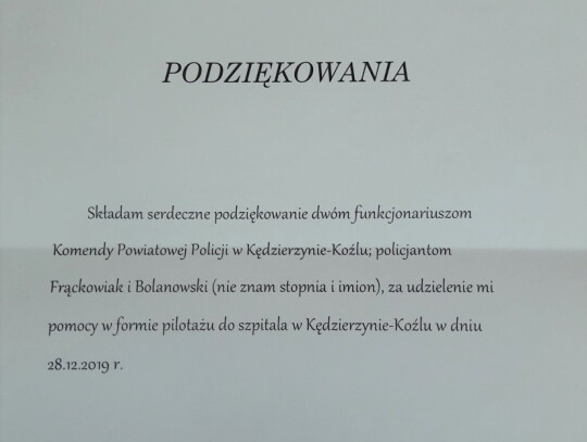 podziekowania