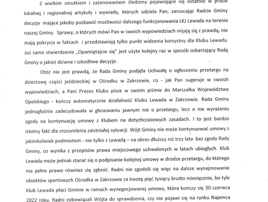 List otwarty radnych Rady Gminy w Polskiej Cerekwi-1
