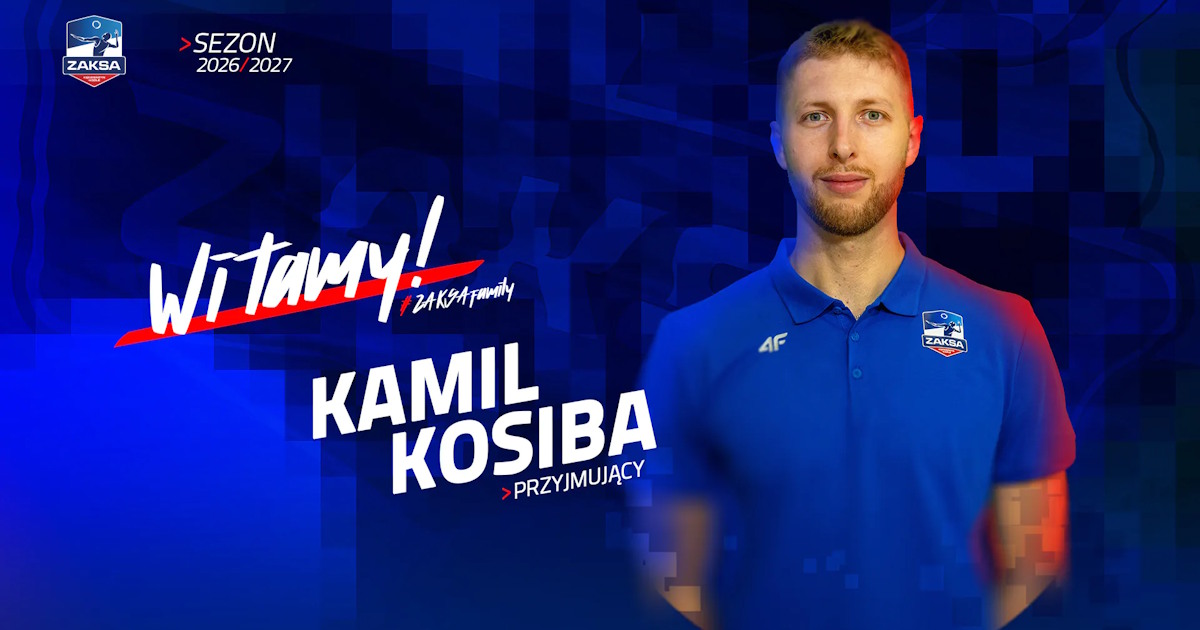 ZAKSA ma nowego przyjmującego. Do drużyny dołączył Kamil Kosiba