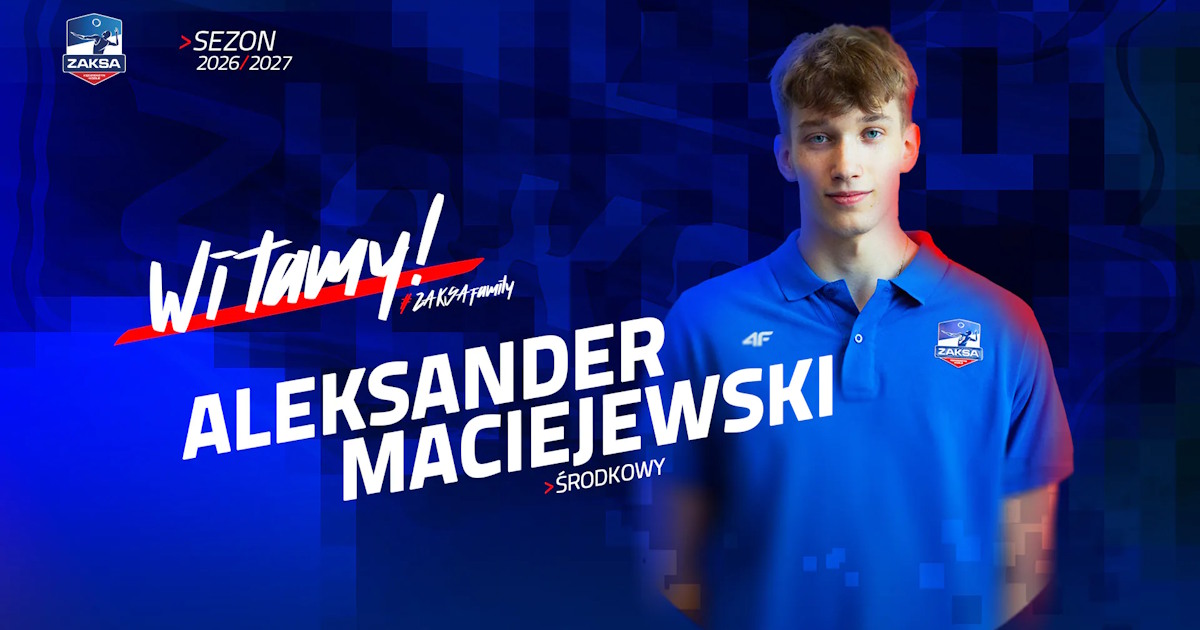 ZAKSA ma nowego środkowego. Aleksander Maciejewski dołącza do drużyny